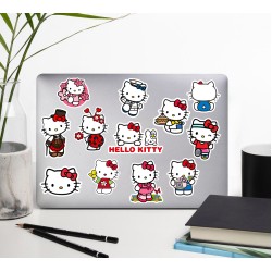 Hello Kitty Temalı Laptop Notebook Ajanda Planner Kırtasiye Tablet Kuromi Etiket Sticker P3