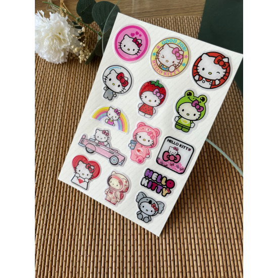 Hello Kitty Premium 3D Görünümlü Göz Alıcı Parlak Kabartmalı Sticker Seti - Telefon Kılıfı Süsü Hello Kitty Premium 3D Görünümlü Göz Alıcı Parlak Kabartmalı Sticker Seti - Telefon Kılıfı Süsü