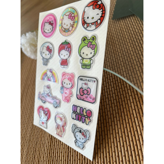 Hello Kitty Premium 3D Görünümlü Göz Alıcı Parlak Kabartmalı Sticker Seti - Telefon Kılıfı Süsü Hello Kitty Premium 3D Görünümlü Göz Alıcı Parlak Kabartmalı Sticker Seti - Telefon Kılıfı Süsü