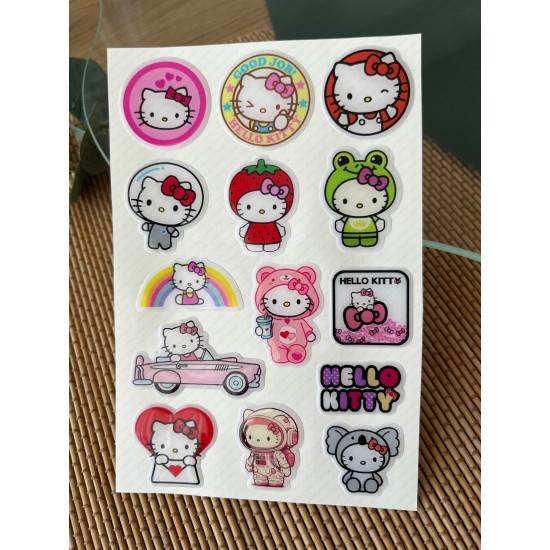 Hello Kitty Premium 3D Görünümlü Göz Alıcı Parlak Kabartmalı Sticker Seti - Telefon Kılıfı Süsü Hello Kitty Premium 3D Görünümlü Göz Alıcı Parlak Kabartmalı Sticker Seti - Telefon Kılıfı Süsü
