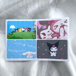 Hello Kitty Temalı Kart Kaplama Sticker Kart Etiketi Paket 3 (4 Adet)