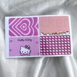 Hello Kitty Temalı Kart Kaplama Sticker Kart Etiketi Paket 8 (4 Adet)