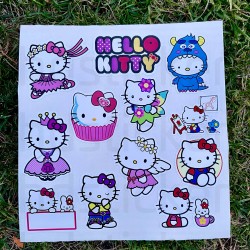 Hello Kitty Temalı Laptop Notebook Bullet Journal - Ajanda - Planner Etiket Sticker Seti 72 Adet