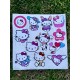 Hello Kitty Temalı Laptop Notebook Bullet Journal - Ajanda - Planner Tablet Sticker Seti 72 Adet
