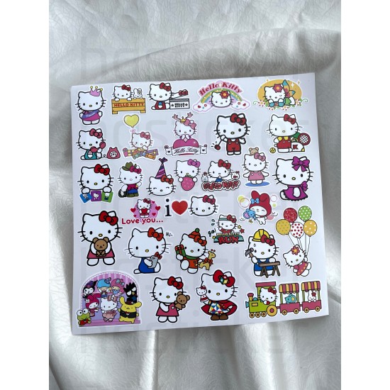 Hello Kitty ve Arkadaşları Bullet Journal - Ajanda - Planner - Laptop Sticker Seti Mini 60 Adet