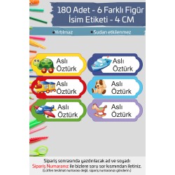 İsme Özel Okul Etiketi Kalem Defter Etiketi Özel İsim Yazılabilen Sticker Etiket 180 Adet P13