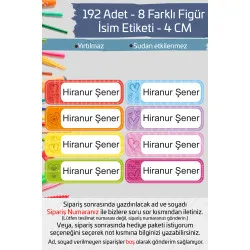 İsme Özel Okul Etiketi Kalem Defter Etiketi Özel İsim Yazılabilen Sticker Etiket 192 Adet P18 İsme Özel Okul Etiketi Kalem Defter Etiketi Özel İsim Yazılabilen Sticker Etiket 192 Adet P18
