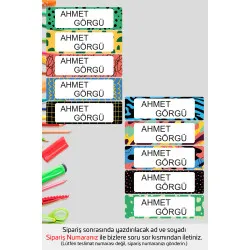 İsme Özel Okul Etiketi Kalem Defter Etiketi Özel İsim Yazılabilen Sticker Etiket 240 Adet P20