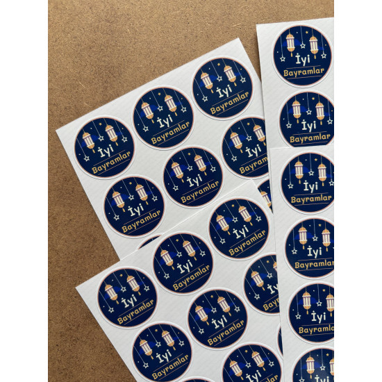 İyi Bayramlar Sticker 126 Adet 3 Cm Kargo Ambalaj Etiketi Hediyelik Paketleme İşletme Sticker İyi Bayramlar Sticker 126 Adet 3 Cm Kargo Ambalaj Etiketi Hediyelik Paketleme İşletme Sticker