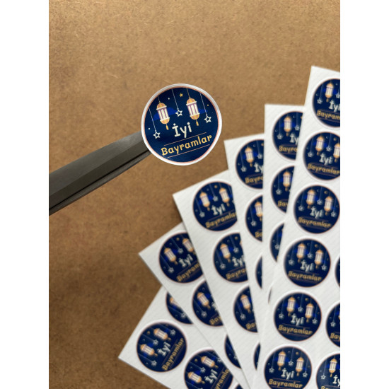 İyi Bayramlar Sticker 126 Adet 3 Cm Kargo Ambalaj Etiketi Hediyelik Paketleme İşletme Sticker İyi Bayramlar Sticker 126 Adet 3 Cm Kargo Ambalaj Etiketi Hediyelik Paketleme İşletme Sticker