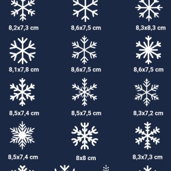 Kar Taneleri Yılbaşı Yeni Yıl Temalı Sticker Seti Etiket Tüm Düz Yüzeylere Uygun Kar Tanesi 16 Adet