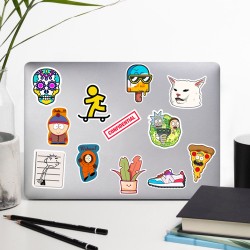 Karışık Vsco Chill Good Vibes Cute Motivasyon Laptop Notebook Tablet Etiket Sticker Seti P3