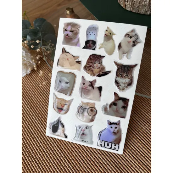 Kedi Premium 3D Görünümlü Göz Alıcı Parlak Kabartmalı Sticker Seti - Telefon Kılıfı Süsü, Etiket P1 Kedi Premium 3D Görünümlü Göz Alıcı Parlak Kabartmalı Sticker Seti - Telefon Kılıfı Süsü, Etiket P1