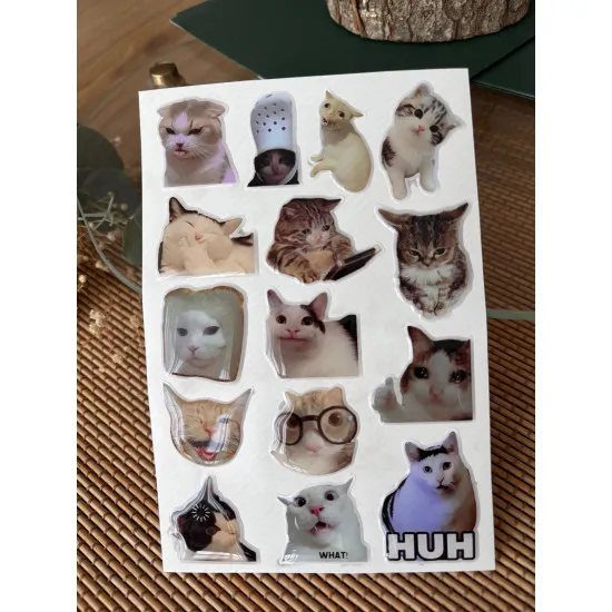 Kedi Premium 3D Görünümlü Göz Alıcı Parlak Kabartmalı Sticker Seti - Telefon Kılıfı Süsü, Etiket P1 Kedi Premium 3D Görünümlü Göz Alıcı Parlak Kabartmalı Sticker Seti - Telefon Kılıfı Süsü, Etiket P1