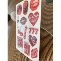 Kırmızı Premium 3D Görünümlü Göz Alıcı Parlak Kabartmalı Sticker Seti - Telefon Kılıfı Süsü, Etiket Kırmızı Premium 3D Görünümlü Göz Alıcı Parlak Kabartmalı Sticker Seti - Telefon Kılıfı Süsü, Etiket