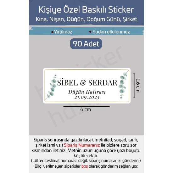 Kişiye Özel Kına Nişan Söz Nikah Düğün Sünnet Bride Bebek Firma Etiket Sticker Hediye Çikolata 13