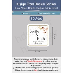 Kişiye Özel Kına Nişan Söz Nikah Düğün Sünnet Bride Bebek Firma Etiket Sticker Hediye Çikolata 15