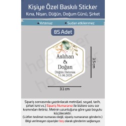 Kişiye Özel Kına Nişan Söz Nikah Düğün Sünnet Bride Bebek Firma Etiket Sticker Hediye Çikolata 16