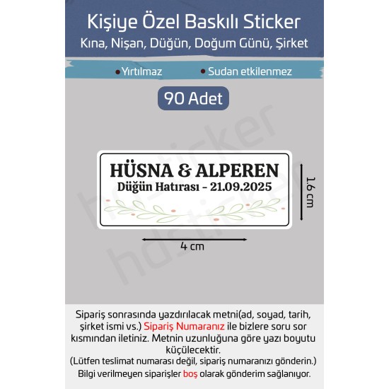 Kişiye Özel Kına Nişan Söz Nikah Düğün Sünnet Bride Bebek Firma Etiket Sticker Hediye Çikolata 32