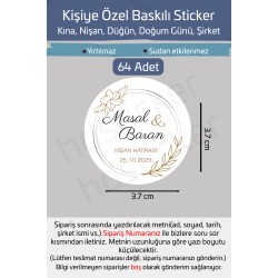 Kişiye Özel Kına Nişan Söz Nikah Düğün Sünnet Bride Bebek Firma Etiket Sticker Hediye Çikolata 36