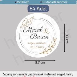 Kişiye Özel Kına Nişan Söz Nikah Düğün Sünnet Bride Bebek Firma Etiket Sticker Hediye Çikolata 36