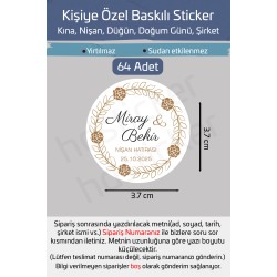 Kişiye Özel Kına Nişan Söz Nikah Düğün Sünnet Bride Bebek Firma Etiket Sticker Hediye Çikolata 37