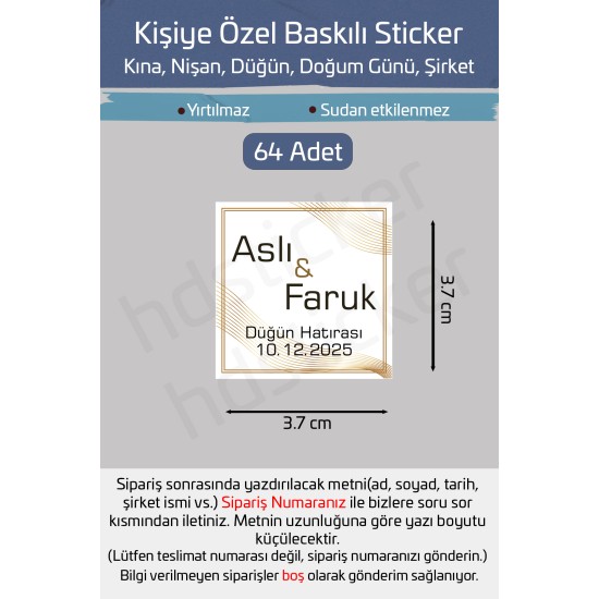 Kişiye Özel Kına Nişan Söz Nikah Düğün Sünnet Bride Bebek Firma Etiket Sticker Hediye Çikolata 41