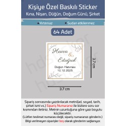 Kişiye Özel Kına Nişan Söz Nikah Düğün Sünnet Bride Bebek Firma Etiket Sticker Hediye Çikolata 42