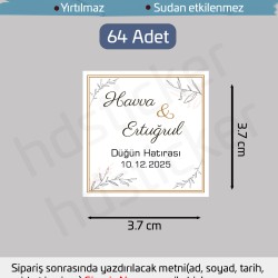 Kişiye Özel Kına Nişan Söz Nikah Düğün Sünnet Bride Bebek Firma Etiket Sticker Hediye Çikolata 42