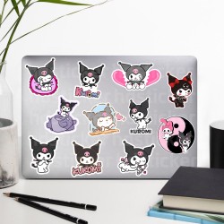 Kuromi Laptop Notebook Bullet Journal Hello Kitty Sevimli Tablet Çıkartma Etiket Sticker Seti P1