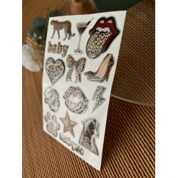Leopar Premium 3D Görünümlü Göz Alıcı Parlak Kabartmalı Sticker Seti - Telefon Kılıfı Süsü, Etiket Leopar Premium 3D Görünümlü Göz Alıcı Parlak Kabartmalı Sticker Seti - Telefon Kılıfı Süsü, Etiket