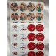 Mutlu Yıllar Yılbaşı Yeni Yıl Paketleme Ambalaj Temalı Sticker Seti Etiket 64 Adet 4 CM Paket 12