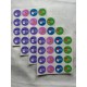 Mutlu Yıllar Yılbaşı Yeni Yıl Paketleme Ambalaj Temalı Sticker Seti Etiket 64 Adet 4 CM Paket 20