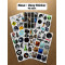 93 Adet Nasa Uzay Astronot Gezegen Roket Laptop Telefon Tablet Ajanda Bullet Journal Sticker Seti