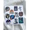 Nasa Uzay Astronot Temalı Laptop Notebook Tablet Etiket Sticker Set P5