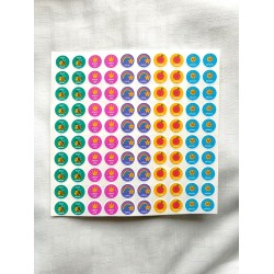 Öğretmen Öğrenci Ödev Kontrol Bravo Ödül Aferin Emoji Yıldız Kalp Etiket Sticker Seti 500 Adet P4
