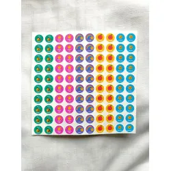Öğretmen Öğrenci Ödev Kontrol Bravo Ödül Aferin Emoji Yıldız Kalp Etiket Sticker Seti 500 Adet P4