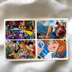 One Piece Temalı Kart Kaplama Sticker Kart Etiketi Paket 1 (4 Adet)