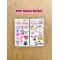 Pink Temalı Sticker Seti 32 Adet Planner Ajanda Laptop Tablet Telefon Bullet Journal Etiket