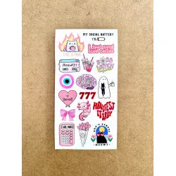 Pink Temalı Sticker Seti 32 Adet Planner Ajanda Laptop Tablet Telefon Bullet Journal Etiket