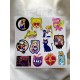 Sailor Moon - Ay Savaşçısı Anime Temalı Laptop Notebook Tablet Etiket Sticker Set P1
