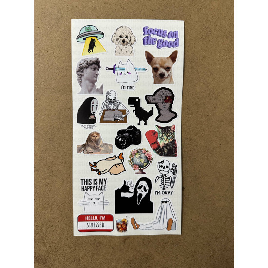 Sanat - Komik - Art - Mental Sticker Seti, Laptop, Notebook, Bullet Journal, Tablet, Defter, Etiket Sanat - Komik - Art - Mental Sticker Seti, Laptop, Notebook, Bullet Journal, Tablet, Defter, Etiket