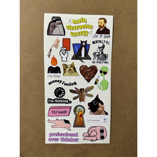 Sanat - Komik - Art - Mental Sticker Seti, Laptop, Notebook, Bullet Journal, Tablet, Defter, Etiket Sanat - Komik - Art - Mental Sticker Seti, Laptop, Notebook, Bullet Journal, Tablet, Defter, Etiket