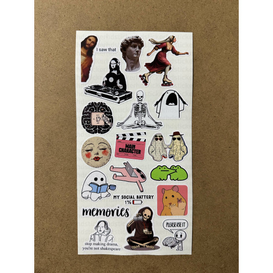 Sanat - Komik - Art - Mental Sticker Seti, Laptop, Notebook, Bullet Journal, Tablet, Defter, Etiket Sanat - Komik - Art - Mental Sticker Seti, Laptop, Notebook, Bullet Journal, Tablet, Defter, Etiket