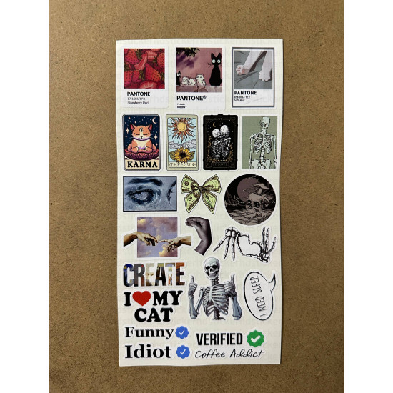 Sanat - Komik - Art - Mental Sticker Seti, Laptop, Notebook, Bullet Journal, Tablet, Defter, Etiket Sanat - Komik - Art - Mental Sticker Seti, Laptop, Notebook, Bullet Journal, Tablet, Defter, Etiket