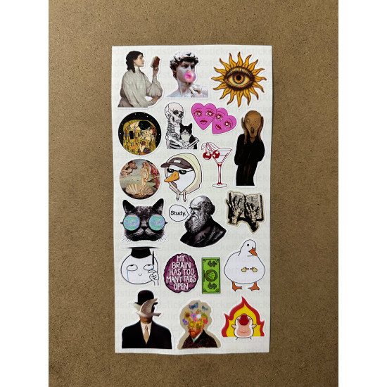Sanat - Komik - Art - Mental Sticker Seti, Laptop, Notebook, Bullet Journal, Tablet, Defter, Etiket Sanat - Komik - Art - Mental Sticker Seti, Laptop, Notebook, Bullet Journal, Tablet, Defter, Etiket