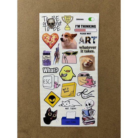 Sanat - Komik - Art - Mental Sticker Seti, Laptop, Notebook, Bullet Journal, Tablet, Defter, Etiket Sanat - Komik - Art - Mental Sticker Seti, Laptop, Notebook, Bullet Journal, Tablet, Defter, Etiket