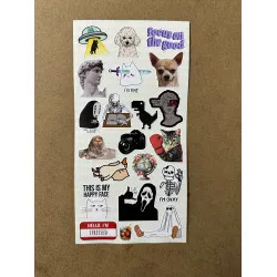 Sanat - Komik - Art - Mental Sticker Seti, Laptop, Notebook, Bullet Journal, Tablet, Defter, Etiket