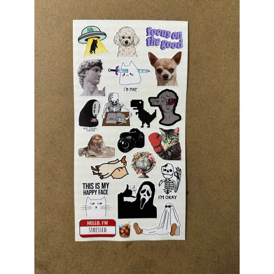 Sanat - Komik - Art - Mental Sticker Seti, Laptop, Notebook, Bullet Journal, Tablet, Defter, Etiket Sanat - Komik - Art - Mental Sticker Seti, Laptop, Notebook, Bullet Journal, Tablet, Defter, Etiket
