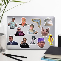 Sanat - Komik Art Mental Temalı Laptop Notebook Tablet Etiket Sticker P1